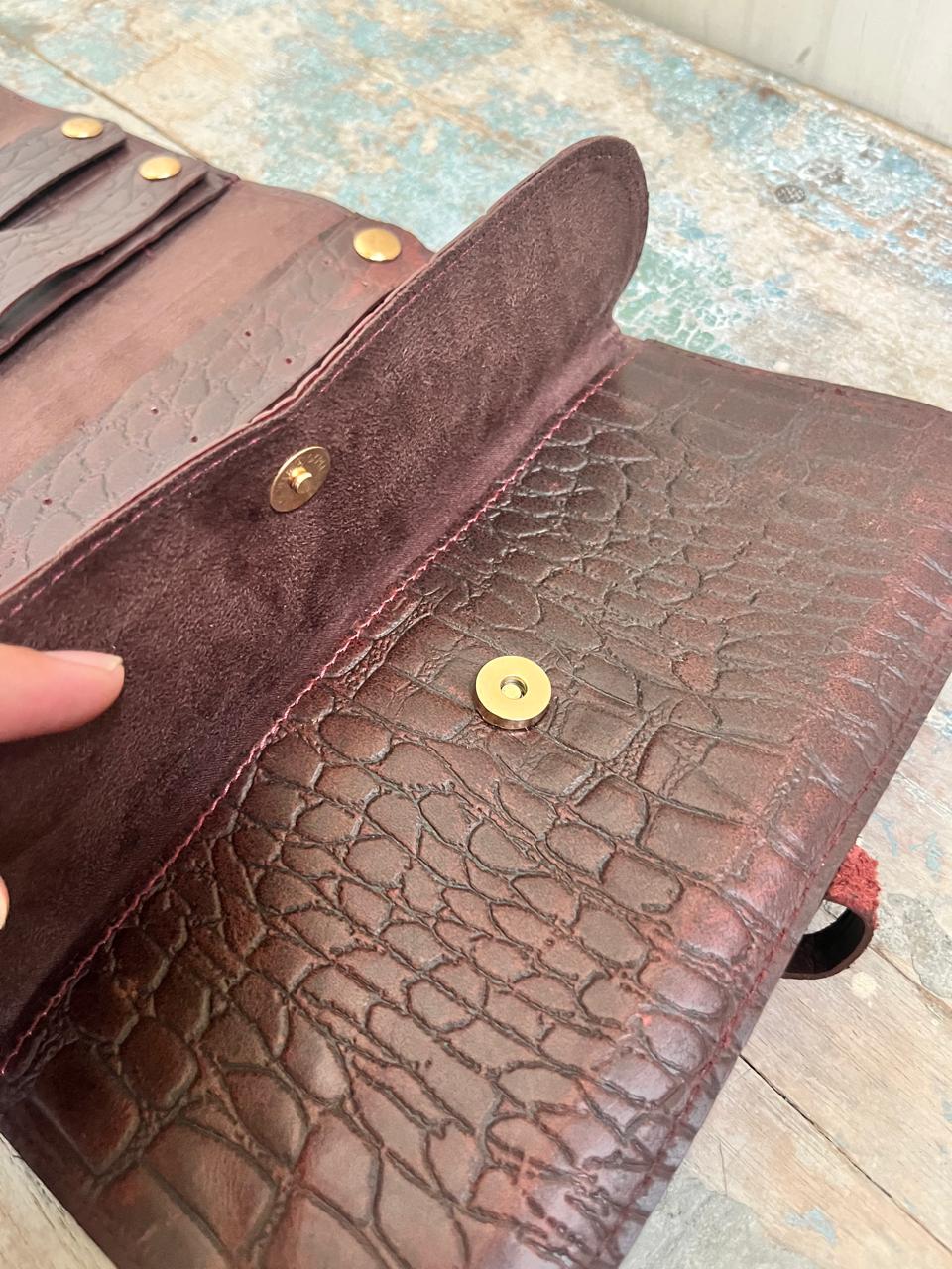 Personalized Leather Travel Jewelry Roll: Engraved Jewelry Storage Case