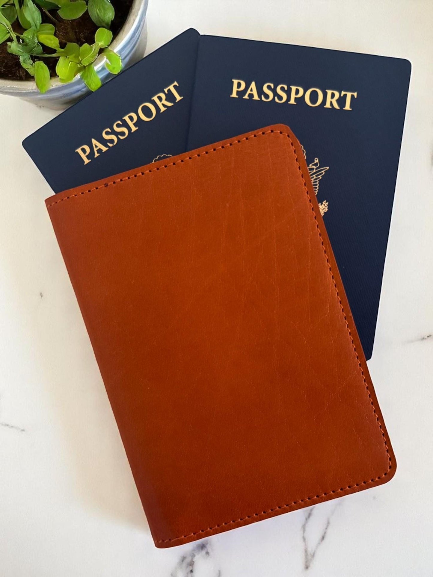 Full-Grain Leather Passport Cover: Travel Wallet & Card Holder