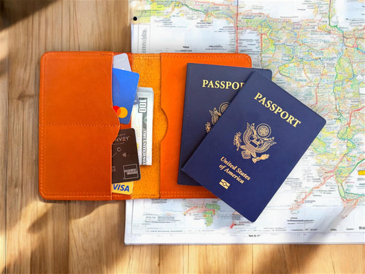 Full-Grain Leather Passport Cover: Travel Wallet & Card Holder