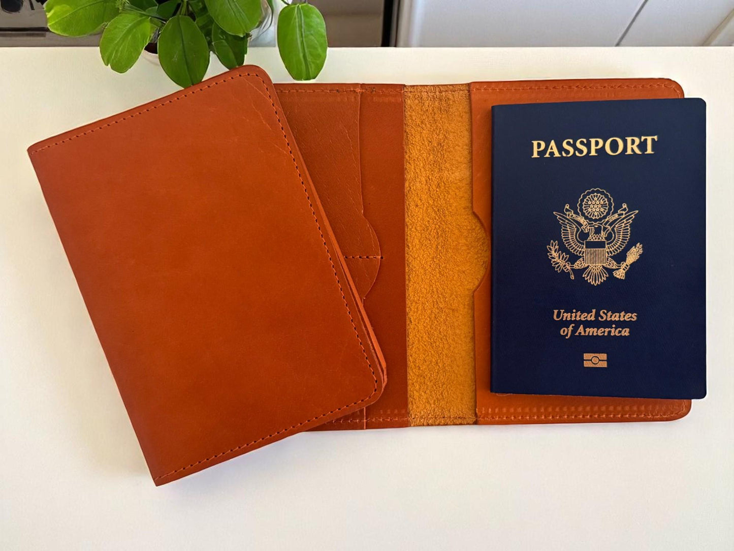 Full-Grain Leather Passport Cover: Travel Wallet & Card Holder
